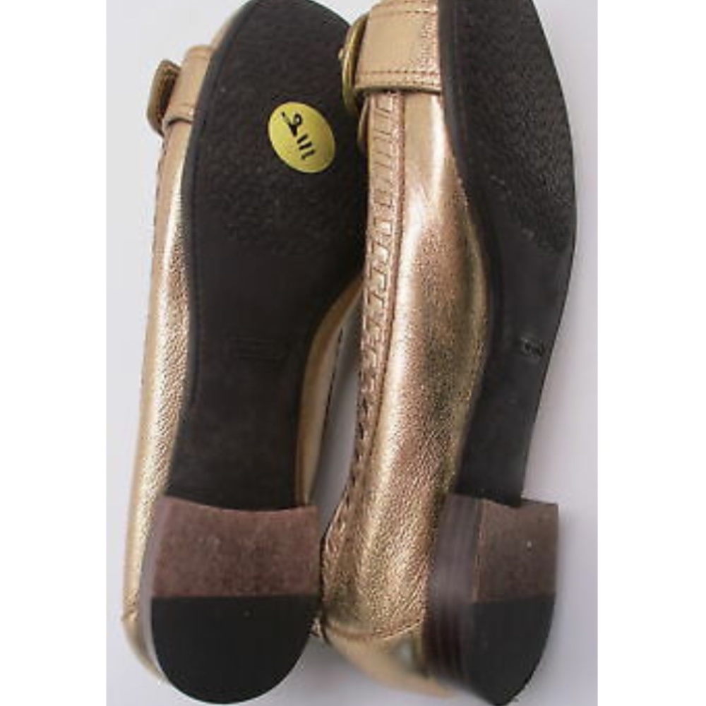 metallic gold loafers